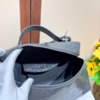 wholesale quality loro piana extra bag l27 alligator crystal grey silver hardware